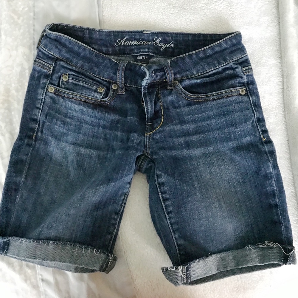 AE- stretch Bermuda jean shorts